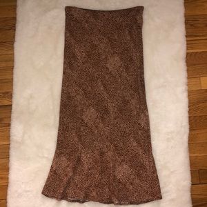 Snakeskin Midi Skirt